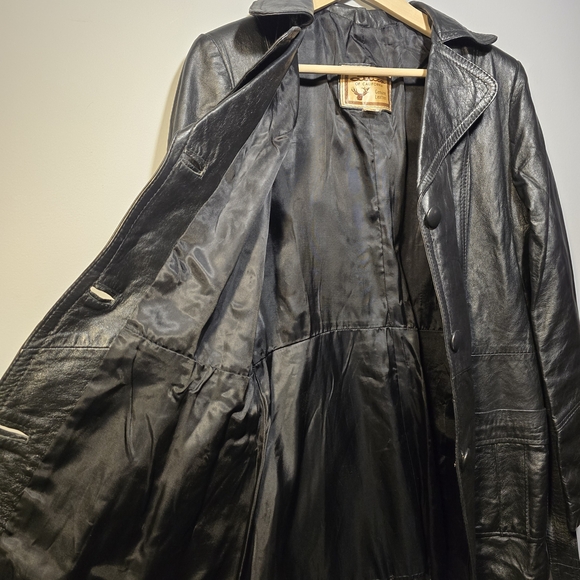Attica Of California Black Leather Women's Jacket - Vintage - Size 17/18 - Picture 5 of 10